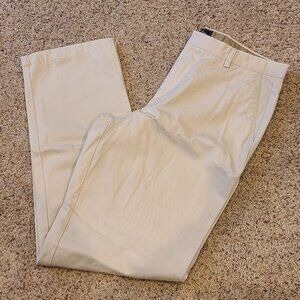 Dockers Mens Sz 36x36 D4 Relaxed Fit Flat Front Dress Pants Light Khaki Cream